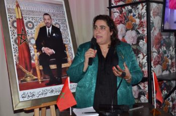 غيثة يحياوي رئيسة اللجنة التأسيسية لحزب التجديد والتقدم (في طور التأسيس) من وطنيتنا يحيا الوطن